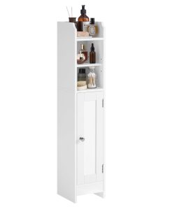 VASAGLE Small Bathroom Storage Corner Floor Cabinet with Door