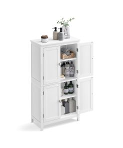Helan Collection - Freestanding Bathroom Floor Storage Cabinet with 4 Doors