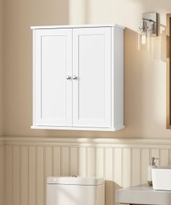 Farmhouse Wall Bathroom Cabinet with Adjustable Shelves