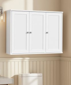 Farmhouse Wall Mounted Bathroom Cabinet with Adjustable Shelf