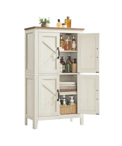 Liry Collection - Farmhouse Storage Cabinet with Barn Doors