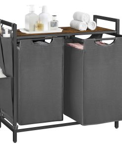 Laundry Hamper with Shelf and Pull Out Bags