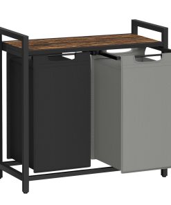 Laundry Hamper with Shelf and Pull Out Bags