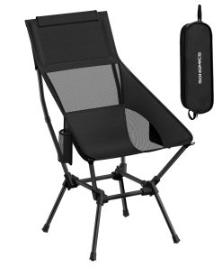 Lightweight folding camping chair with steel frame