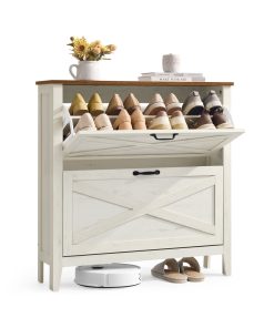 LIRY Collection - Shoe Storage Cabinet with Flip Drawers