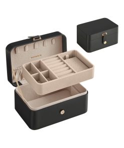 Travel Jewelry Box with Large Capacity and Secure Storage