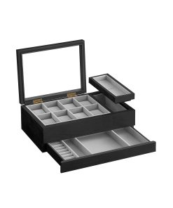 8-Slot Watch Box Black