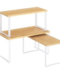 SONGMICS Cabinet Organizer Shelf. Set of 3 Kitchen Counter Shelves