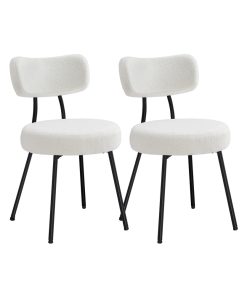 Teddy Fleece Dining Chairs Set of 2
