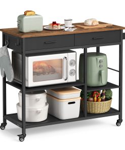 VASAGLE Kitchen Rolling Island