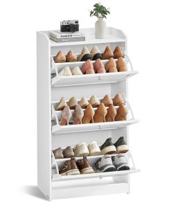VASAGLE Shoe Cabinet with 3 Flip Drawers