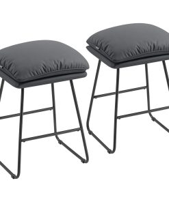 Bar Stools Set of 2 with Soft Cushion and Sled Base
