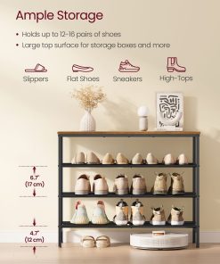 VASAGLE Shoe Rack. Shoe Storage Rack for Closet. Entryway. Living Room