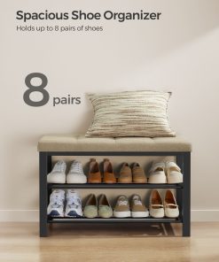SONGMICS Shoe Bench. Storage Bench. Entryway Bench with Cushion