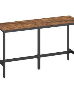 VASAGLE Bar Table. Kitchen Dining Table. High Top Pub Table. Bar Height Cocktail Table for Living Room Party. Sturdy Metal. 15.7 x 63 x 35.4 Inches for Narrow Spaces