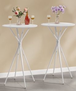 Bar Tables Set of 2. Round Cocktail High Top Pub Bistro Table