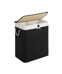 2-Section Laundry Basket with Lid