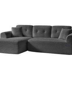 VASAGLE 108.3 Inches Boneless Couch with Chaise. Modular Sectional Sofa. Modern Cloud Couch with Deep Seat. L-Shape Corduroy Sofa for Living Room. Left-Facing Chaise