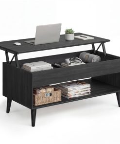 Lift top coffee table with hidden storage for living room