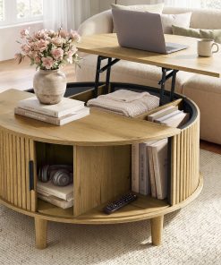 Mid Century Lift Top Storage Table