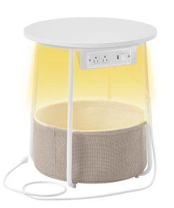 SONGMIC HOME LED Round Side End Table