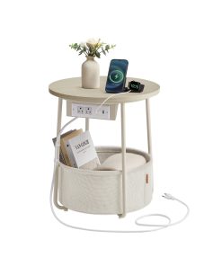 Lilea Collection - Side Table with Charging Station
