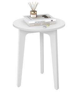 Maezo Collection - Small Side Table. Round End Table. Nightstand with Tapered Legs