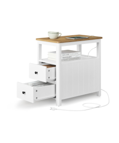 Side Table with Charging Station
