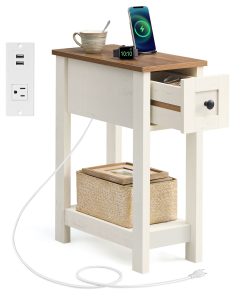Farmhouse End Table with Storage Drawer