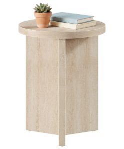 VASAGLE Round Side Table. Small End Table with Y-Shaped Base