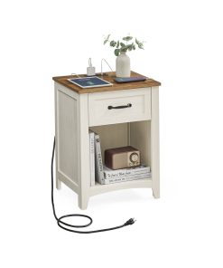 Liry Collection - Nightstands with Charging Station and Open Compartment