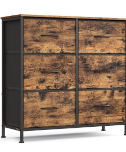 Tall Fabric Bedroom Storage Organizer with 6 Drawers