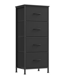 Dresser for Bedroom. Tall Dresser with 4 Fabric Drawers