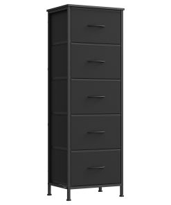 SONGMICS Dresser for Bedroom. Chest of Drawers with 5 Fabric Drawers. Storage Organizer Unit