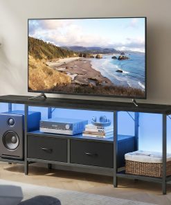 SONGMICS BELLAH Collection - TV Stand with Power Outlets and Lights