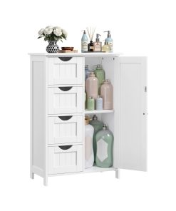 Sofie Collection - Storage Cabinet with Drawers. Freestanding Floor Cabinet with Door