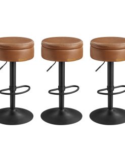 VASAGLE EKHO Collection - 360° Swivel Bar Stools Set of 3