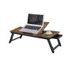Brown & Black Laptop Table with Adjustable Top
