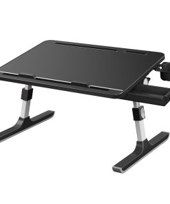 SONGMICS HOME Lap Desk. Height & Angle Adjustable Laptop Stand for Bed | Foldable Bed Tray Table. with Cup Holder and Storage Drawer. Laptop Table for Bed & Couch Bed Desk for Adults & Kids