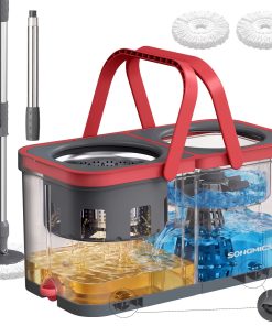 Spin Mop with Clean Dirty Water Separation