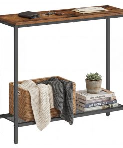 Steel frame with lower storage shelf for entryways