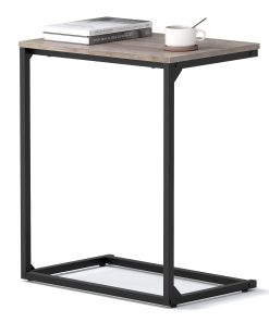 C shape side table for sofa and bed in living room and bedroom