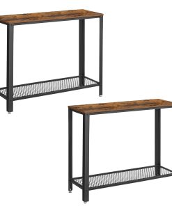 VASAGLE Set of 2 Narrow Sofa Console Tables