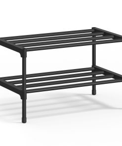 Shoe Rack for Closet. Compact Metal Shoe Organizer Shelf for Entryway