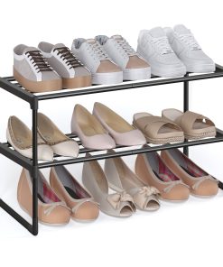Stackable Metal Shoe Rack for Entryway Organization