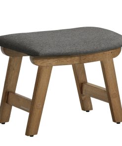 Padded footstool with removable cover for living room