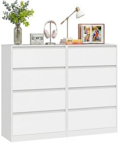 Kailyn Collection - 4-Drawer Dresser for Bedroom. Chest of Drawers. Storage Tower Unit
