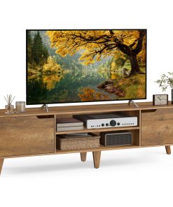 VASAGLE TV Stand for 80 TV. Entertainment Center with Adjustable Shelf