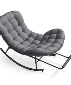 Steel rocking papasan chair for patio bedroom or living room