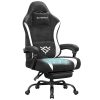 Suede reclining seat with footrest and lumbar support
